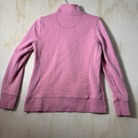L.L. Bean Women's Quilted Quarter-Zip Pullover Pink Size Small - Picture 9 of 10